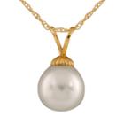Splendid Pearls Womens Cultured South Sea Pearls 14k Gold Pendant Necklace
