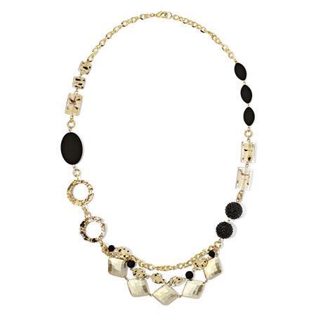 Aris By Treska Long Swag Front Necklace