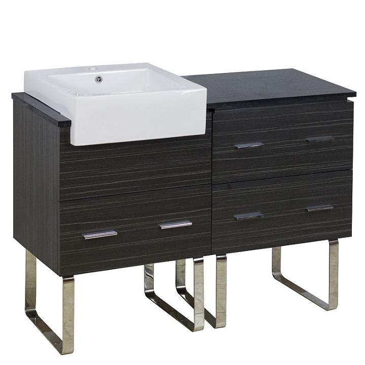 46-in. W 18-in. D Modern Plywood-melamine Vanity Base Set Only In Dawn Grey