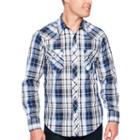 Ely 1878 Long Sleeve Textured Plaid With Contrast Stitch