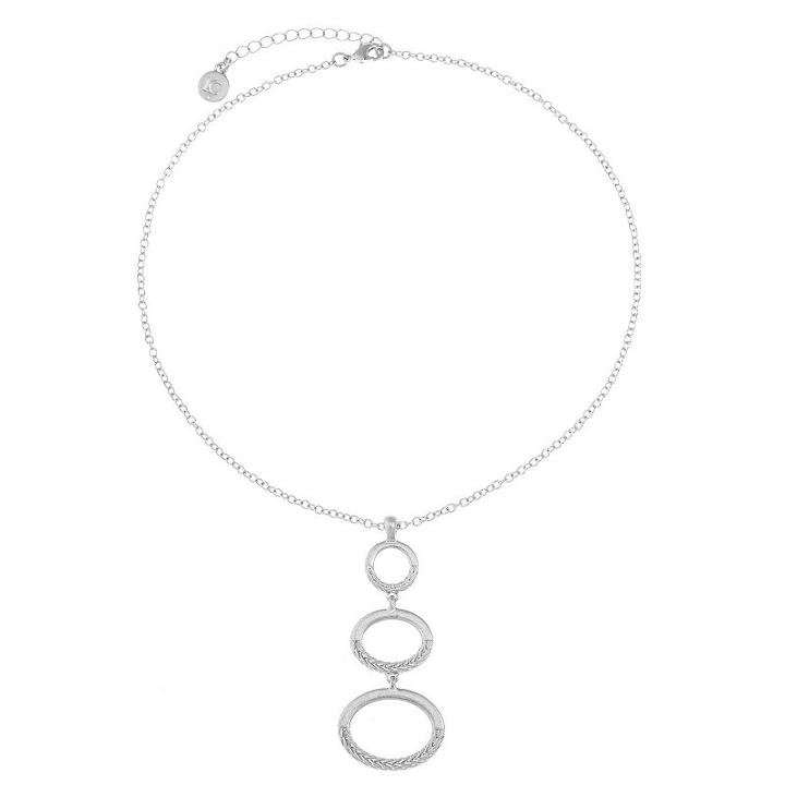 Liz Claiborne Womens Oval Pendant Necklace