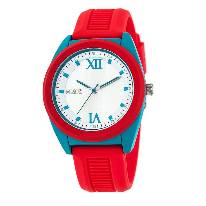 Crayo Unisex Red Strap Watch-cracr3603