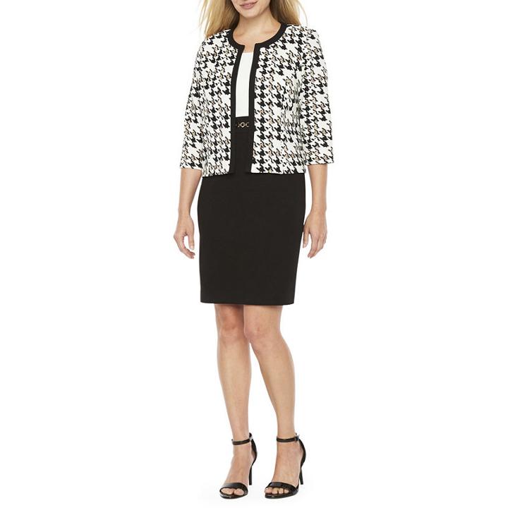 Studio 1 3/4 Sleeve Jacket Dress-petite
