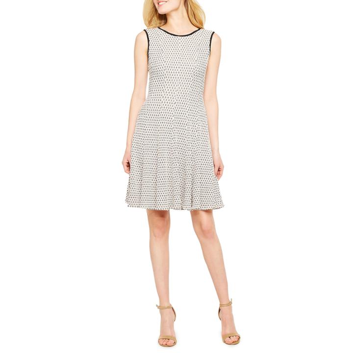 Danny & Nicole Sleeveless Diamond Fit & Flare Dress