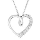Trumiracle 1/10 Ct. T.w. Diamond Sterling Silver Heart Pendant Necklace