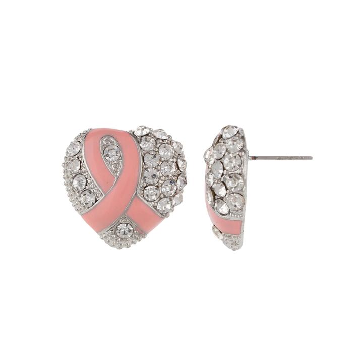 Mixit Round Clear Stud Earrings