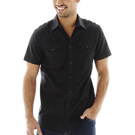 Jf J. Ferrar Short-sleeve Military Shirt