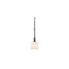 Beckford Mini Pendant In Rubbed Bronze With Opal Glass