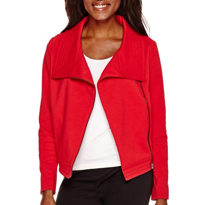 Worthington Long-sleeve Moto Jacket - Tall