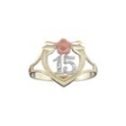 Rene Bargueiras 14k Tri-color Gold 15 Aos Ring