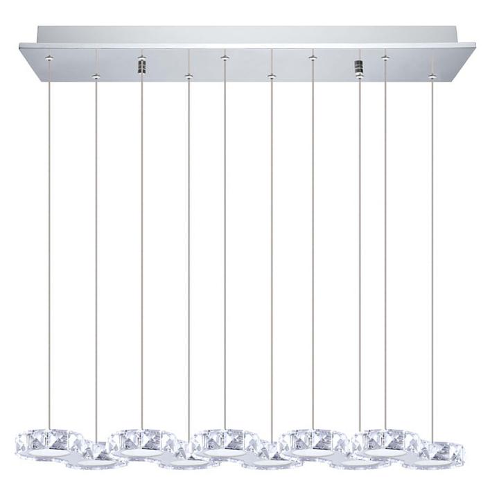 Eglo Corliano Led 8 Inch Chrome Multi Light Pendant Ceiling Light