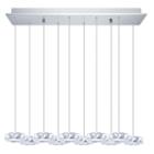 Eglo Corliano Led 8 Inch Chrome Multi Light Pendant Ceiling Light