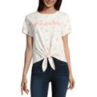 Peachy Tie Front Tee - Junior