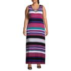 Spense Sleeveless Stripe Maxi Dress-plus