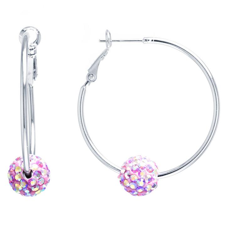 Sparkle Allure Multi Color 37.1mm Hoop Earrings