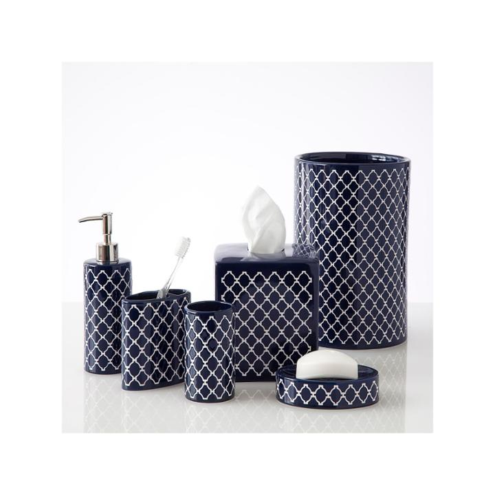 Jill Rosenwald Hampton Links Bath Collection Waste Basket