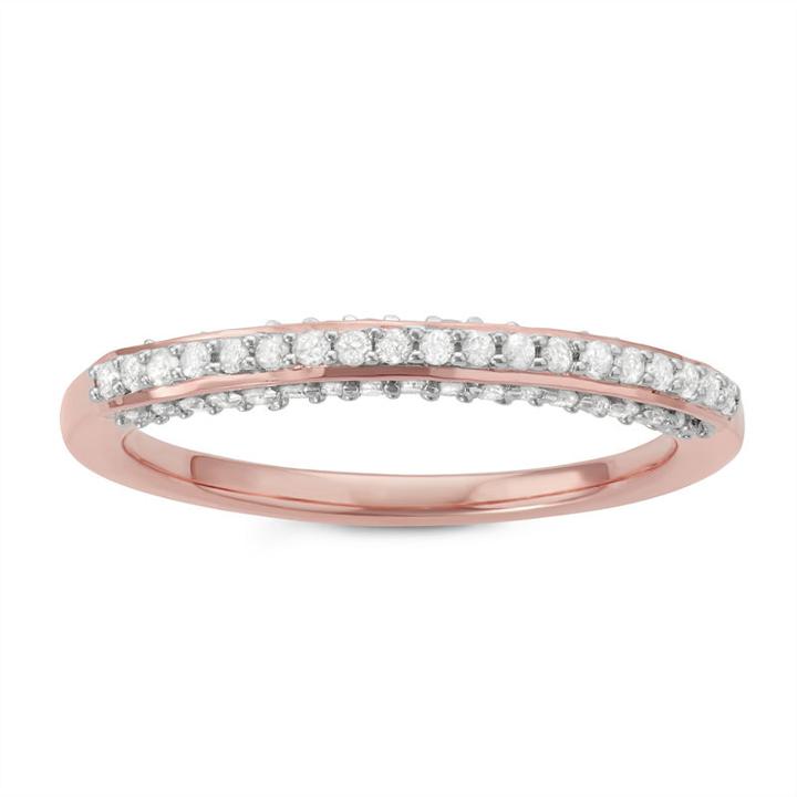 Womens 1/3 Ct. T.w. White Diamond 14k Gold Over Silver Anniversary Band