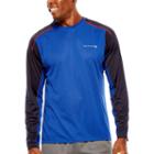 Free Country Long-sleeve Colorblock Crewneck Shirt