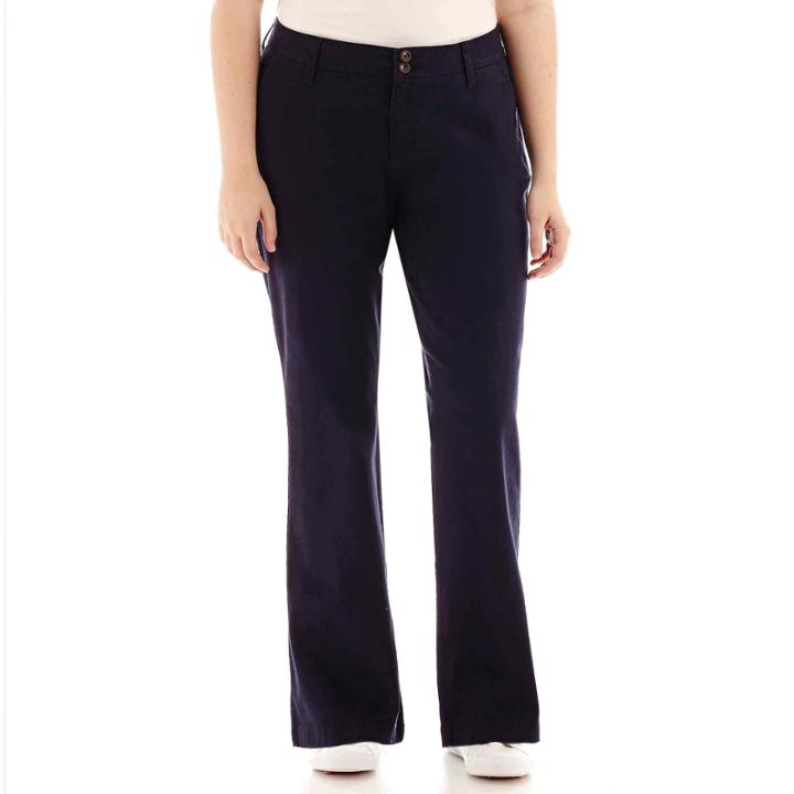 Arizona Schoolgirl Bootcut Pants - Juniors Plus