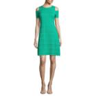 Ronni Nicole Short Sleeve Lace A-line Dress-petites