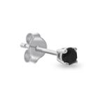 Single 1/4 Ct. T.w. Black Diamond 14k White Gold Stud Earring