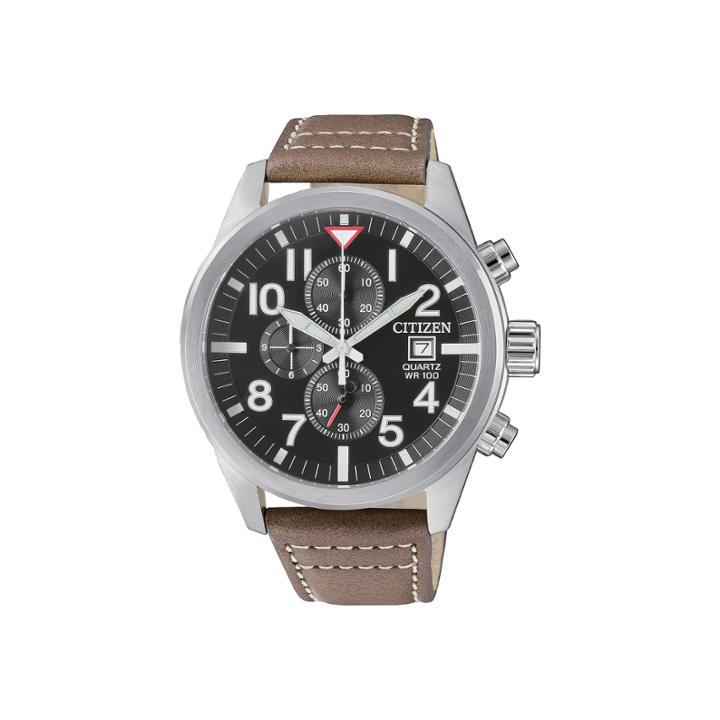 Citizen Quartz Mens Brown Strap Watch-an3620-01h