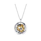 Inspired Moments&trade; 10k Gold Over Silver Two-tone Heart Mom Pendant Necklace