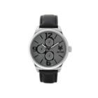 Zoo York Mens Black And Silvertone Strap Watch