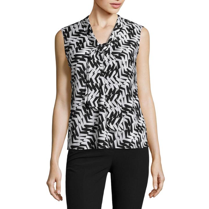 Black Label By Evan-picone Sleeveless Blouse