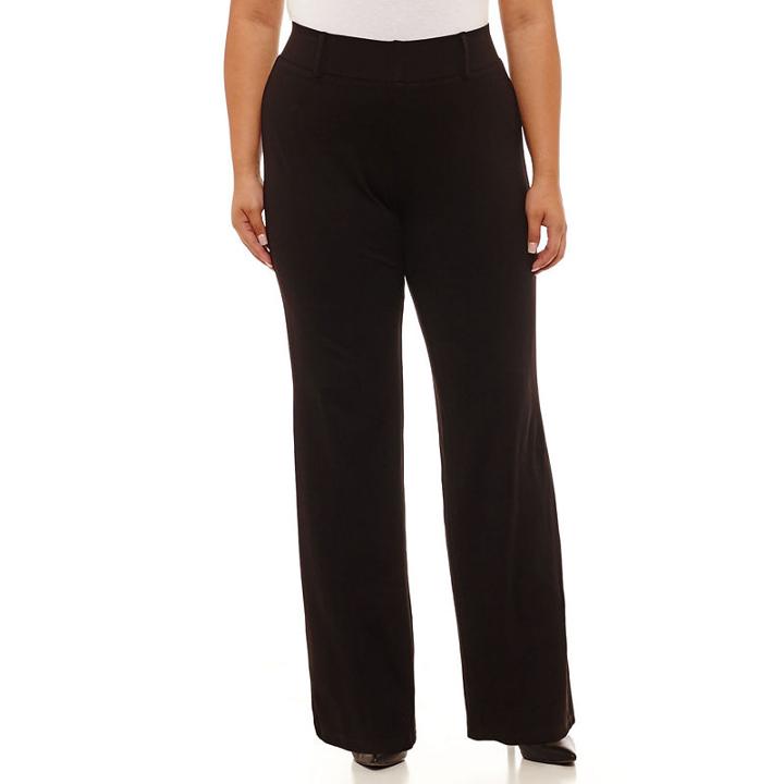 Alyx Straight Fit Ponte Pull-on Pants - Plus