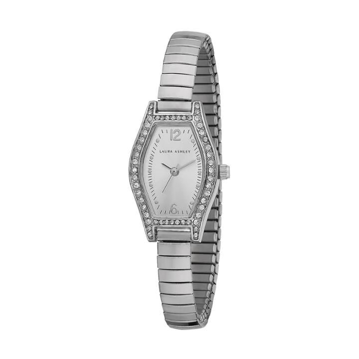 Laura Ashley Womens Silver Expandable Bracelet Watch La31010ss