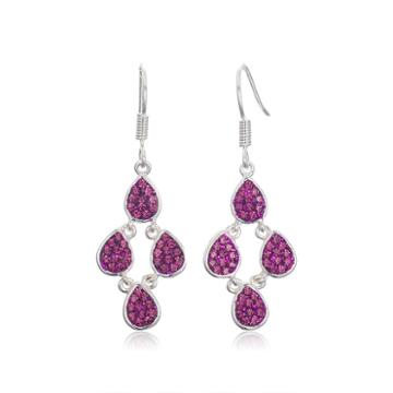 Sparkle Allure Sparkle Allure Purple Pear Drop Earrings