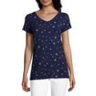 St. John's Bay Americana V-neck Tee - Tall