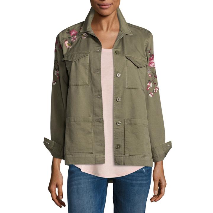A.n.a. Embroidered Shirt Jacket