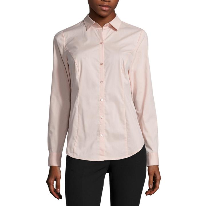 Worthington Long Sleeve Woven Dress Shirt
