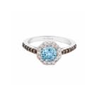 Limited Quantities! Levian Corp Le Vian Womens 1/4 Ct. T.w. Blue Aquamarine 14k Gold Cocktail Ring