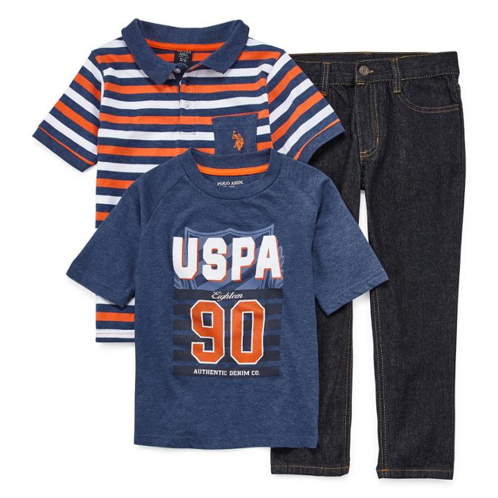 Us Polo 3 Pc Pant Set