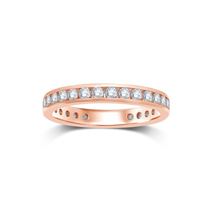 1 Ct. T.w. Diamond 14k Rose Gold Eternity Wedding Band