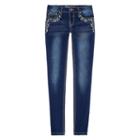 V Gold Embellished 5-pocket Skinny Jean