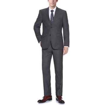 Verno Men's Dark Grey Slim Fit Italian Styled Two Piece Suit