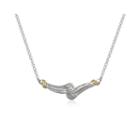 1/2 Ct. T.w. Diamond Two-tone Cluster Necklace
