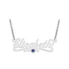 Personalized Birthstone And Name Necklace
