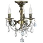 Windsor Collection 3 Light French Pendalogue Clearcrystal Semi Flush Mount Ceiling Light
