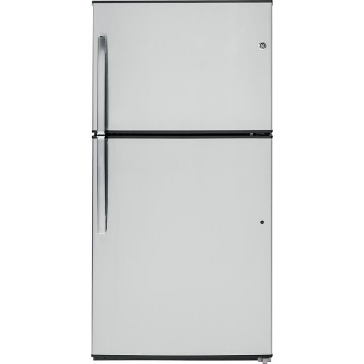 Ge Energy Star 21.2 Cu. Ft. Stainless Top-freezer Refrigerator - Gte21gshss