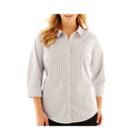 Worthington 3/4 Sleeve Button Front Shirt - Plus