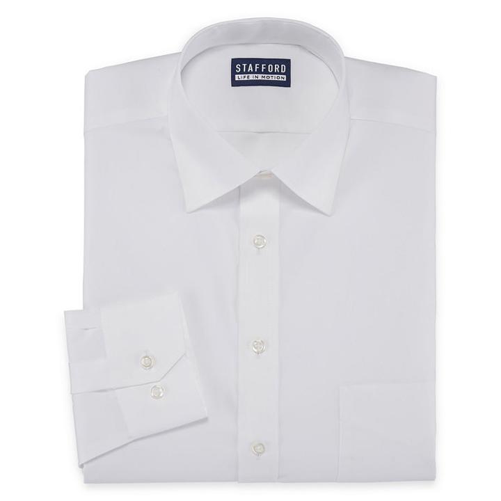 Stafford All Season Coolmax Long Sleeve Woven Dress Shirt - Big And Tall