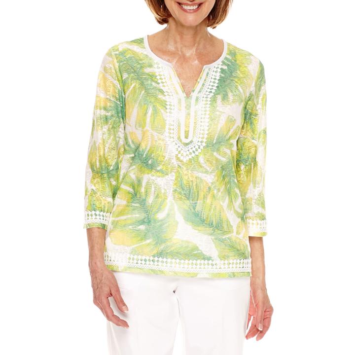 Alfred Dunner Bahama Bays Tunic Top Petites
