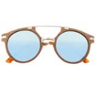 Earth Wood Full Frame Round Sunglasses-womens