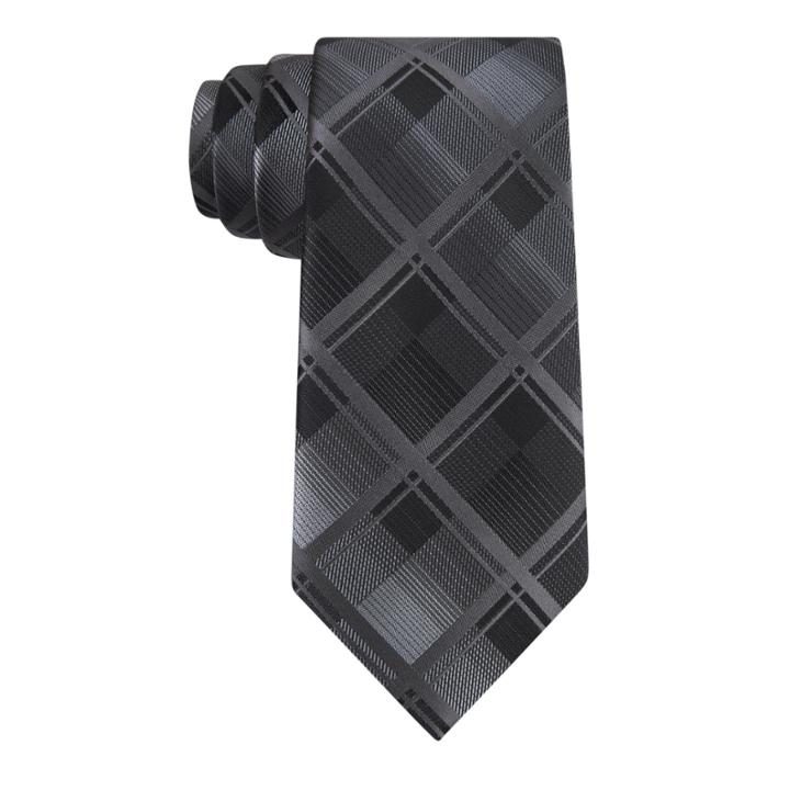 J.ferrar Ombre Grid Slim Tie