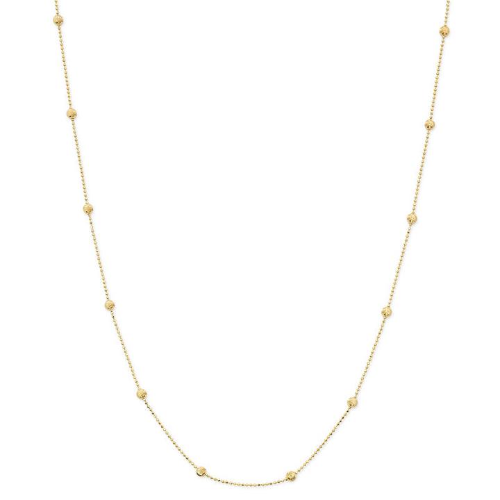 Made In Italy Solid Bead 18 Inch Chain Necklace